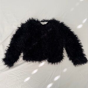 H&M Black Fuzzy Jacket
